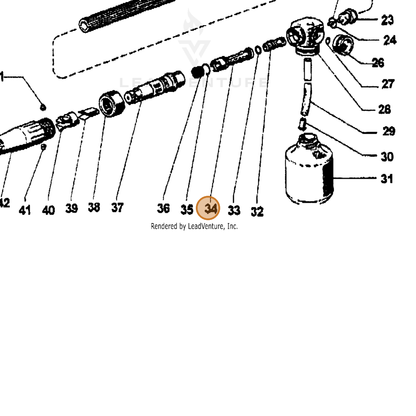 ECHO part 7310028651 — IPL diagram snippet (6x zoom, amber highlight)