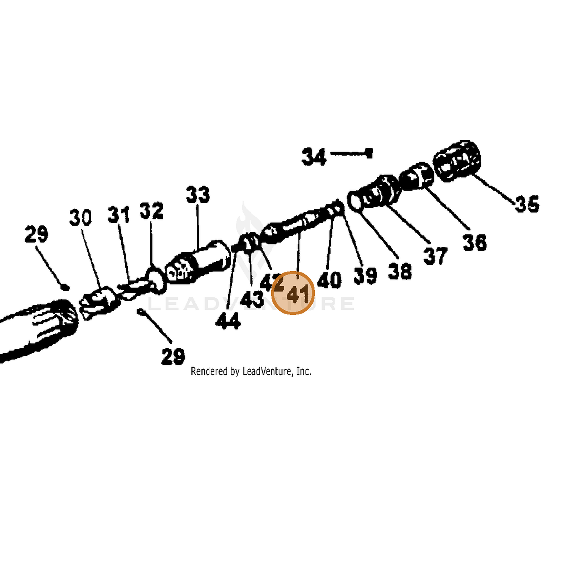 ECHO part 7310030270 — IPL diagram snippet (6x zoom, amber highlight)