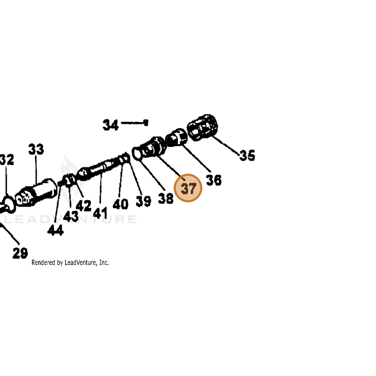 ECHO part 7310030370 — IPL diagram snippet (6x zoom, amber highlight)