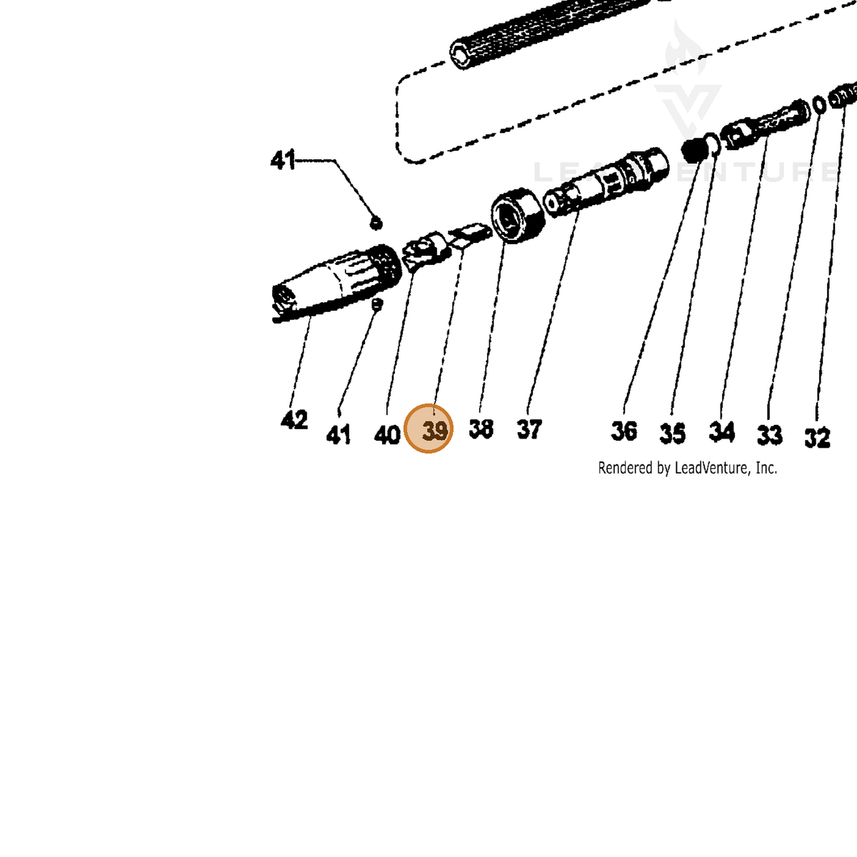 ECHO part 7310030476 — IPL diagram snippet (6x zoom, amber highlight)