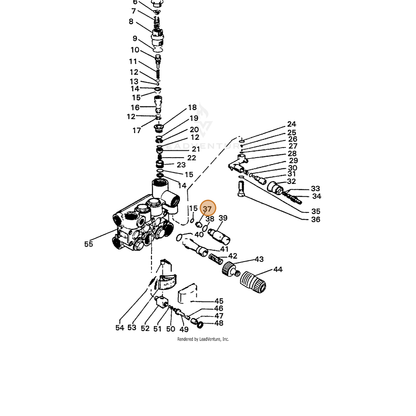 ECHO part 7310030751 — IPL diagram snippet (6x zoom, amber highlight)