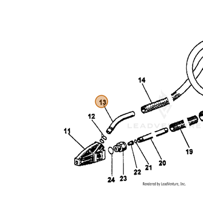 ECHO part 7310031189 — IPL diagram snippet (6x zoom, amber highlight)