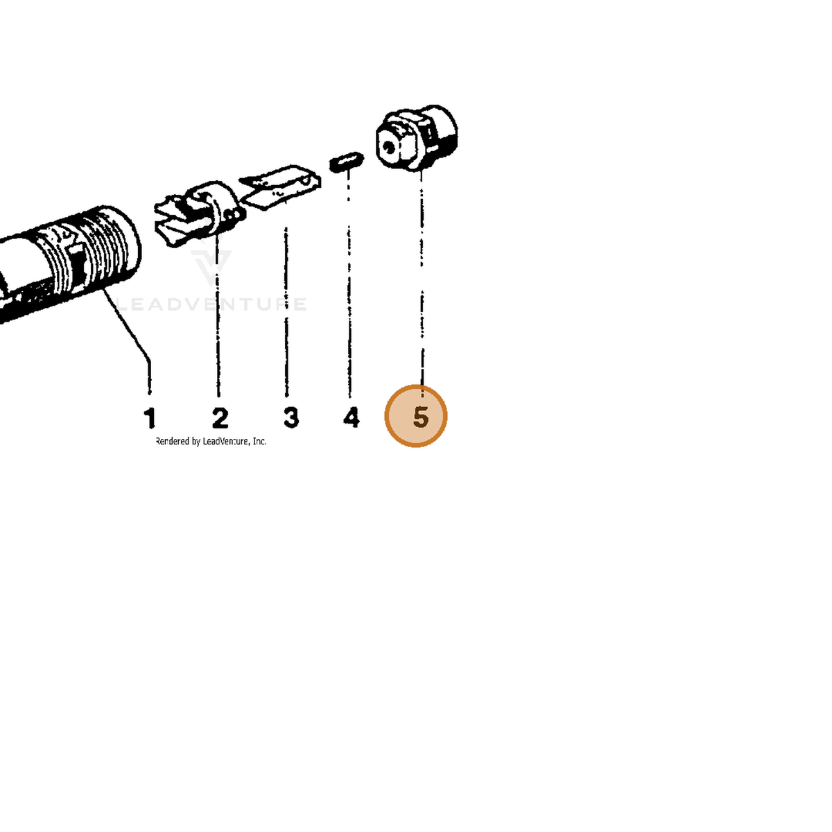 ECHO part 7310038070 — IPL diagram snippet (6x zoom, amber highlight)