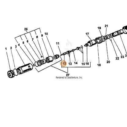 ECHO part 7310040370 — IPL diagram snippet (6x zoom, amber highlight)
