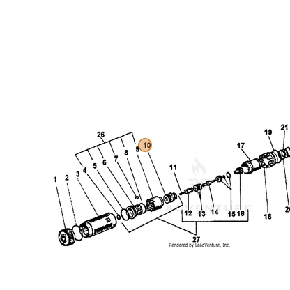ECHO part 7310040470 — IPL diagram snippet (6x zoom, amber highlight)