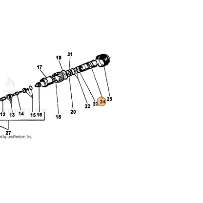 ECHO part 7310040570 — IPL diagram snippet (6x zoom, amber highlight)