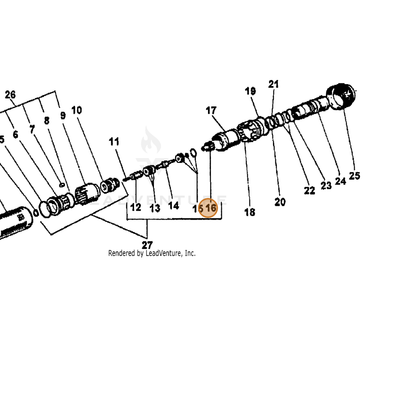 ECHO part 7310041001 — IPL diagram snippet (6x zoom, amber highlight)