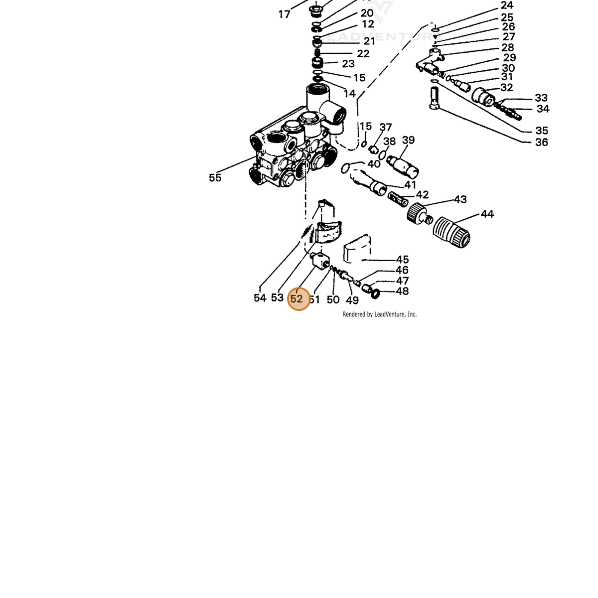 ECHO part 7310041270 — IPL diagram snippet (6x zoom, amber highlight)