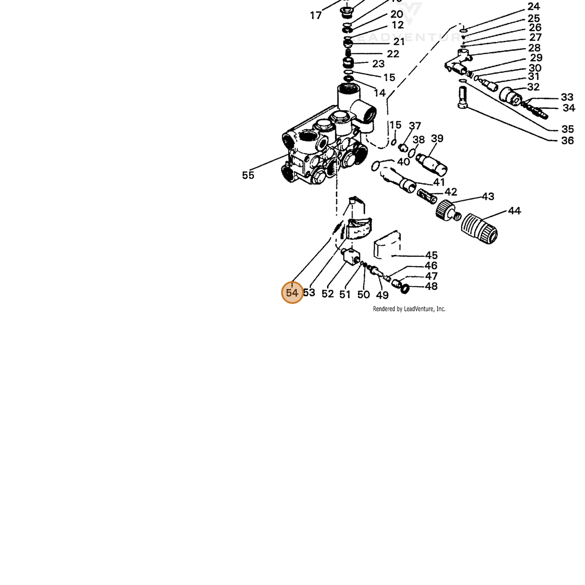 ECHO part 7310041901 — IPL diagram snippet (6x zoom, amber highlight)