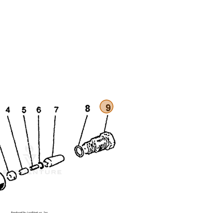 ECHO part 7310052870 — IPL diagram snippet (6x zoom, amber highlight)
