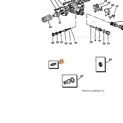 ECHO part 7313400000 — IPL diagram snippet (6x zoom, amber highlight)