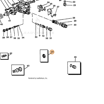 ECHO part 7314700000 — IPL diagram snippet (6x zoom, amber highlight)