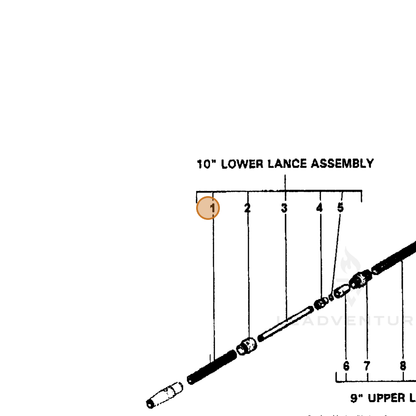 ECHO part 7318010698 — IPL diagram snippet (6x zoom, amber highlight)