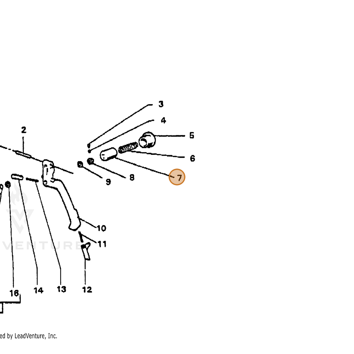 ECHO part 7318205270 — IPL diagram snippet (6x zoom, amber highlight)