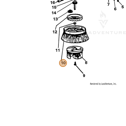 ECHO part 7319000602 — IPL diagram snippet (6x zoom, amber highlight)