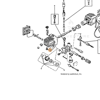 ECHO part 7334008301 — IPL diagram snippet (6x zoom, amber highlight)