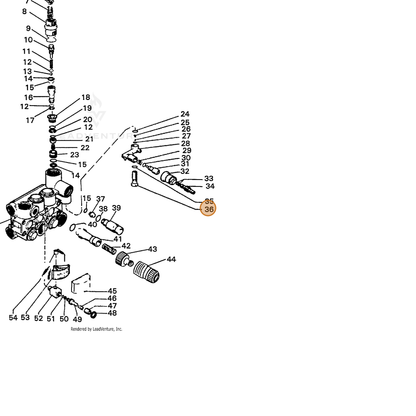 ECHO part 7336256370 — IPL diagram snippet (6x zoom, amber highlight)