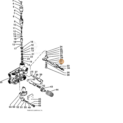 ECHO part 7336256470 — IPL diagram snippet (6x zoom, amber highlight)