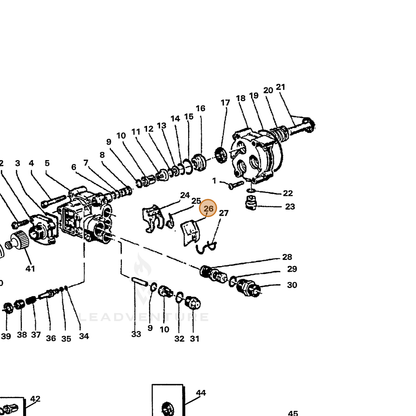 ECHO part 7336257751 — IPL diagram snippet (6x zoom, amber highlight)
