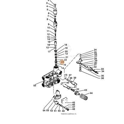 ECHO part 7336316466 — IPL diagram snippet (6x zoom, amber highlight)