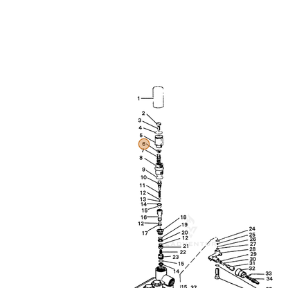 ECHO part 7336316970 — IPL diagram snippet (6x zoom, amber highlight)