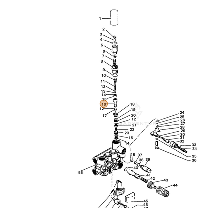 ECHO part 7336318970 — IPL diagram snippet (6x zoom, amber highlight)