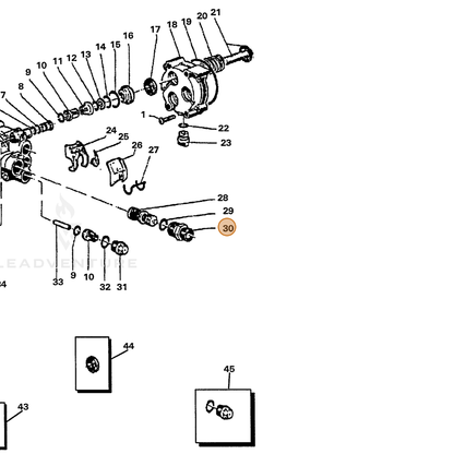 ECHO part 7336322370 — IPL diagram snippet (6x zoom, amber highlight)