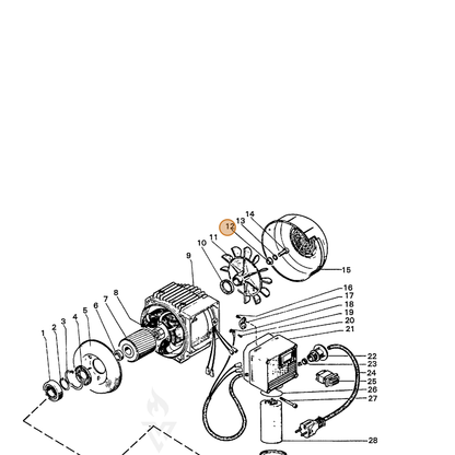 ECHO part 7345212570 — IPL diagram snippet (6x zoom, amber highlight)