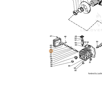 ECHO part 7351050056 — IPL diagram snippet (6x zoom, amber highlight)