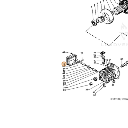 ECHO part 7351160322 — IPL diagram snippet (6x zoom, amber highlight)