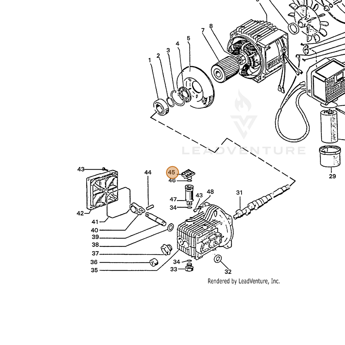 ECHO part 7355211251 — IPL diagram snippet (6x zoom, amber highlight)