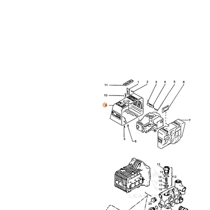 ECHO part 7355230451 — IPL diagram snippet (6x zoom, amber highlight)