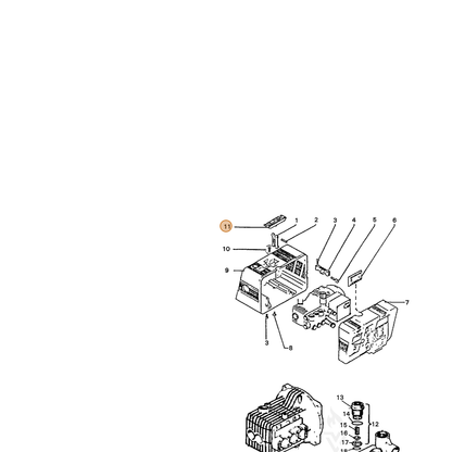 ECHO part 7355240351 — IPL diagram snippet (6x zoom, amber highlight)