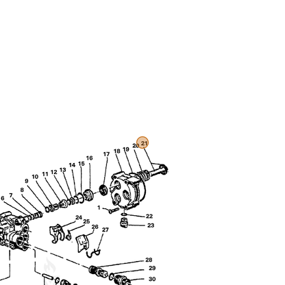 ECHO part 7356040101 — IPL diagram snippet (6x zoom, amber highlight)