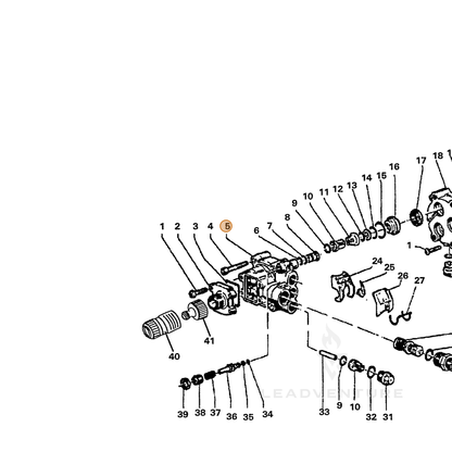 ECHO part 7356120022 — IPL diagram snippet (6x zoom, amber highlight)