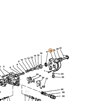 ECHO part 7356210422 — IPL diagram snippet (6x zoom, amber highlight)