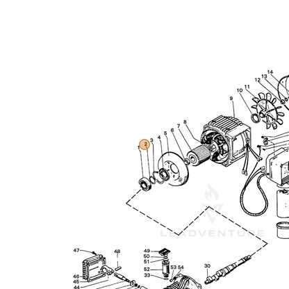 ECHO part 7390066700 — IPL diagram snippet (6x zoom, amber highlight)