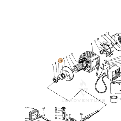 ECHO part 7390165000 — IPL diagram snippet (6x zoom, amber highlight)