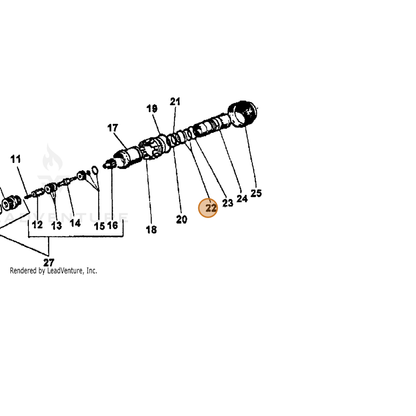 ECHO part 7390273600 — IPL diagram snippet (6x zoom, amber highlight)