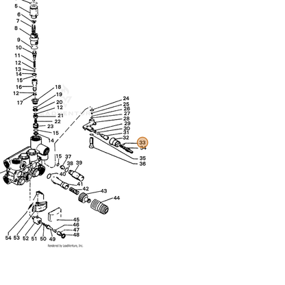 ECHO part 7390357000 — IPL diagram snippet (6x zoom, amber highlight)