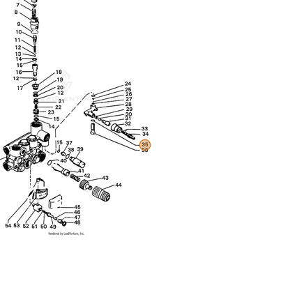 ECHO part 7390358500 — IPL diagram snippet (6x zoom, amber highlight)