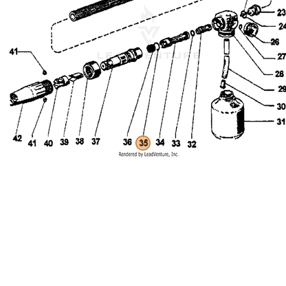 ECHO part 7390358900 — IPL diagram snippet (6x zoom, amber highlight)