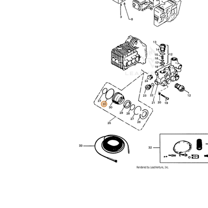 ECHO part 7390360400 — IPL diagram snippet (6x zoom, amber highlight)