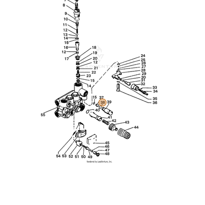 ECHO part 7390383200 — IPL diagram snippet (6x zoom, amber highlight)