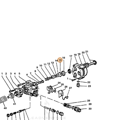 ECHO part 7390385700 — IPL diagram snippet (6x zoom, amber highlight)