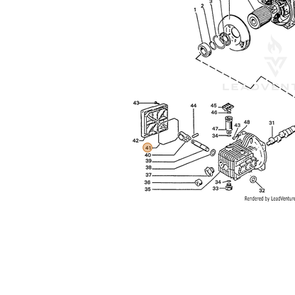 ECHO part 7390391700 — IPL diagram snippet (6x zoom, amber highlight)