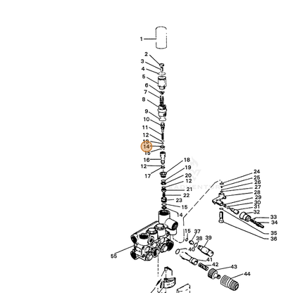 ECHO part 7390506500 — IPL diagram snippet (6x zoom, amber highlight)