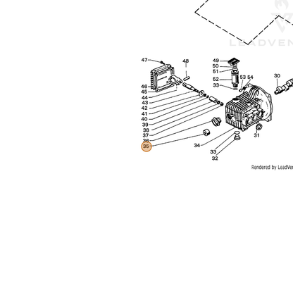 ECHO part 7391801400 — IPL diagram snippet (6x zoom, amber highlight)