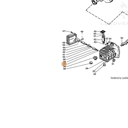ECHO part 7392221600 — IPL diagram snippet (6x zoom, amber highlight)