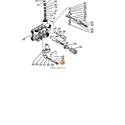 ECHO part 7392249200 — IPL diagram snippet (6x zoom, amber highlight)